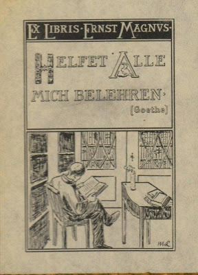 Exlibris der Bibliothek von Ernst Magnus