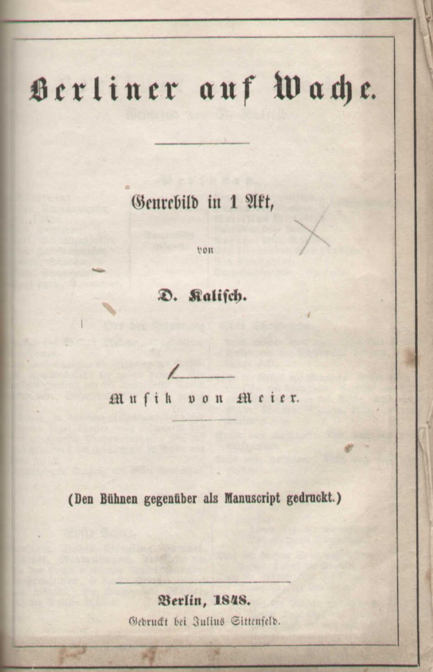 Berliner auf Wache